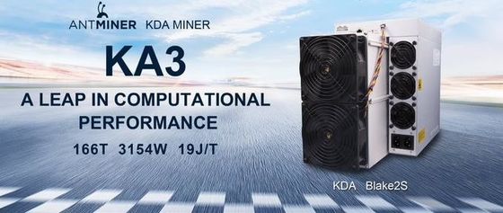 KDA Algorithm Mini Bitmain Antminer KA3 166T Hashrate 3154W 19J/T